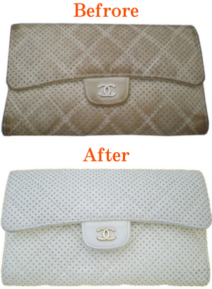 シャネル（Chanel ）のお財布補色クリーニング例