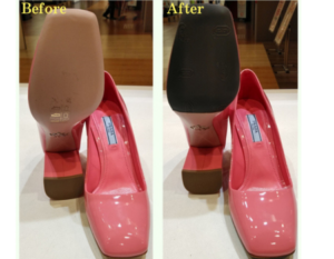 くつ修理・婦人靴修理の靴底修理完成見本